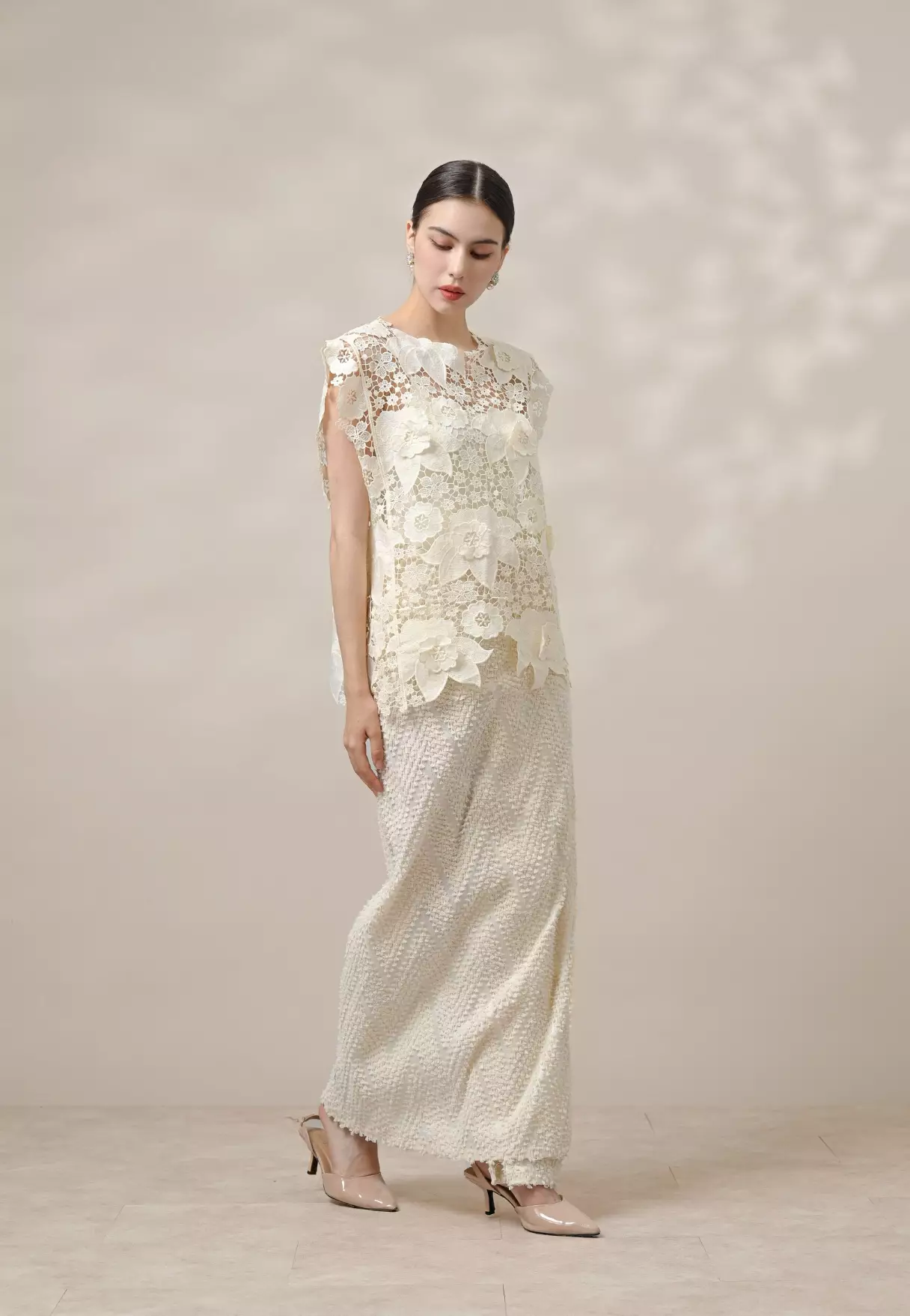 Fleurine Vest - Ivory