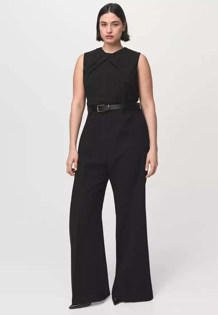 Jumpsuit With Draped Detail Belt
