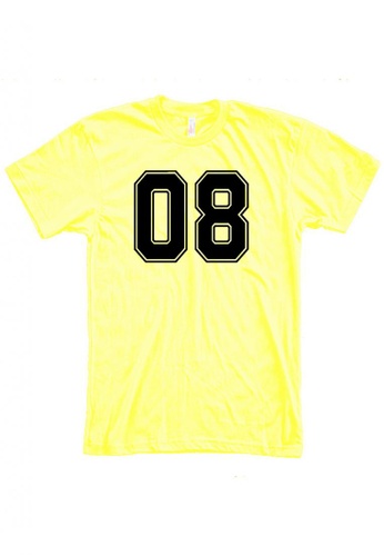 MRL Prints yellow Number Shirt 08 T-Shirt Customized Jersey 67330AAD3755FDGS_1