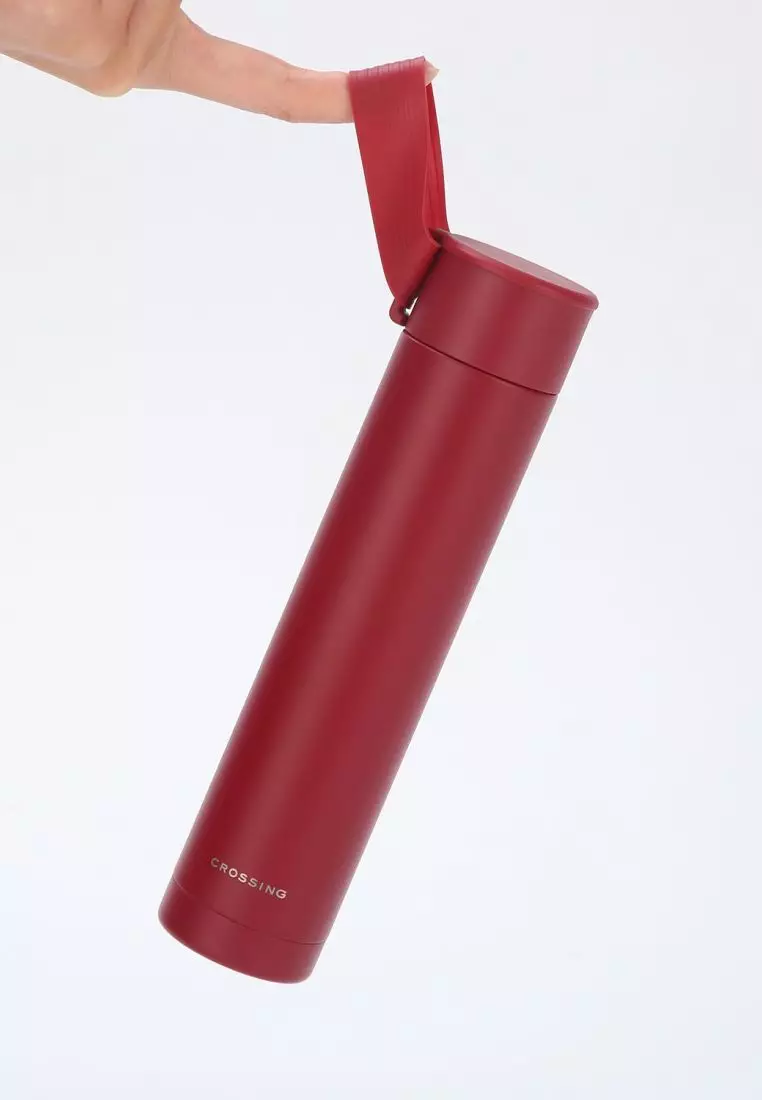 Crossing Compact Slim Insulated S/S Bottle 250ml - Burgundy