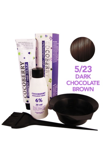 Cocoberry Permanent Hair Color 5/23 Dark Chocolate Brown 100ml | ZALORA  Philippines