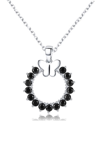 A-Excellence black Premium Elegant  Black Silver Necklace A07CAAC022942EGS_1