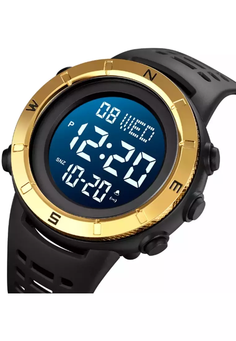 Jam Tangan Digital Pria Waterproof Many Function Strap Tali Material PU Silicone IR36 ORIGINAL