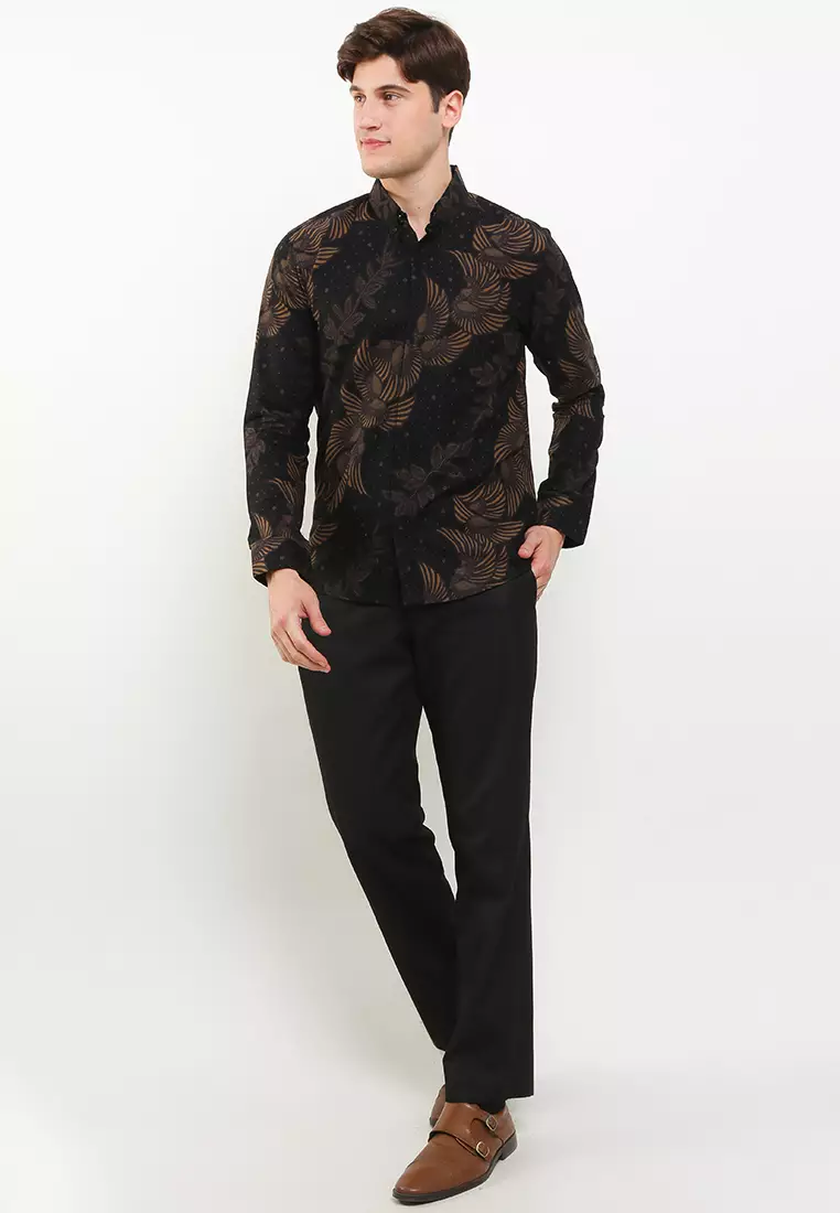BATIK TALENTA EXCLUSIVE Lengan panjang slimfit  MWAR BLACK 02