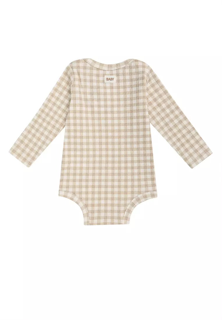 Organic Pointelle Long Sleeve Bubbysuit