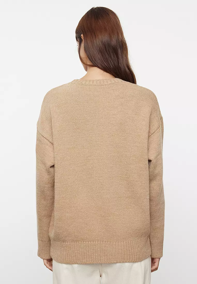 Mink Wide Pattern Soft Texture Knitwear Sweater TWOAW25KZ00126