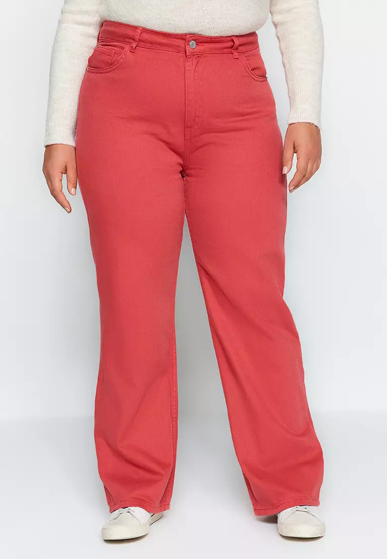 Buy Women's Red Flared Jeans Online