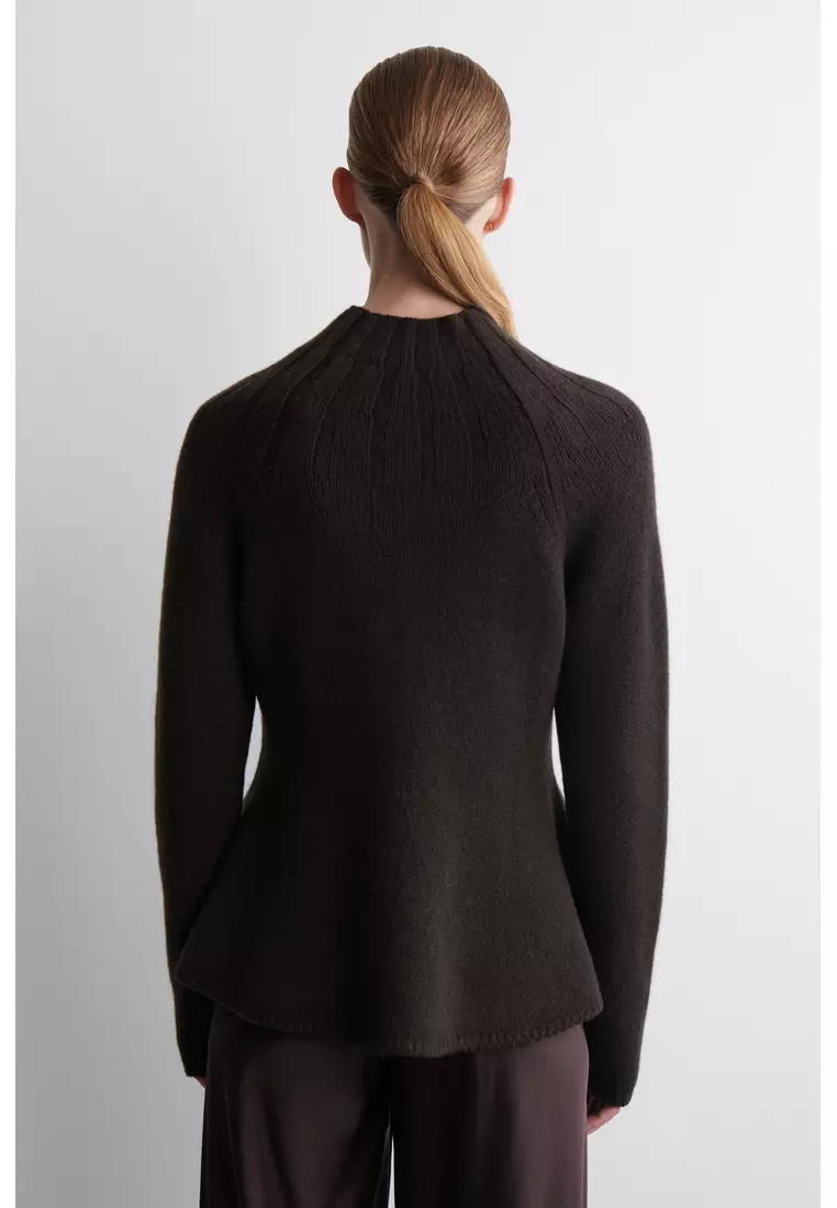 PEPLUM MERINO WOOL JUMPER