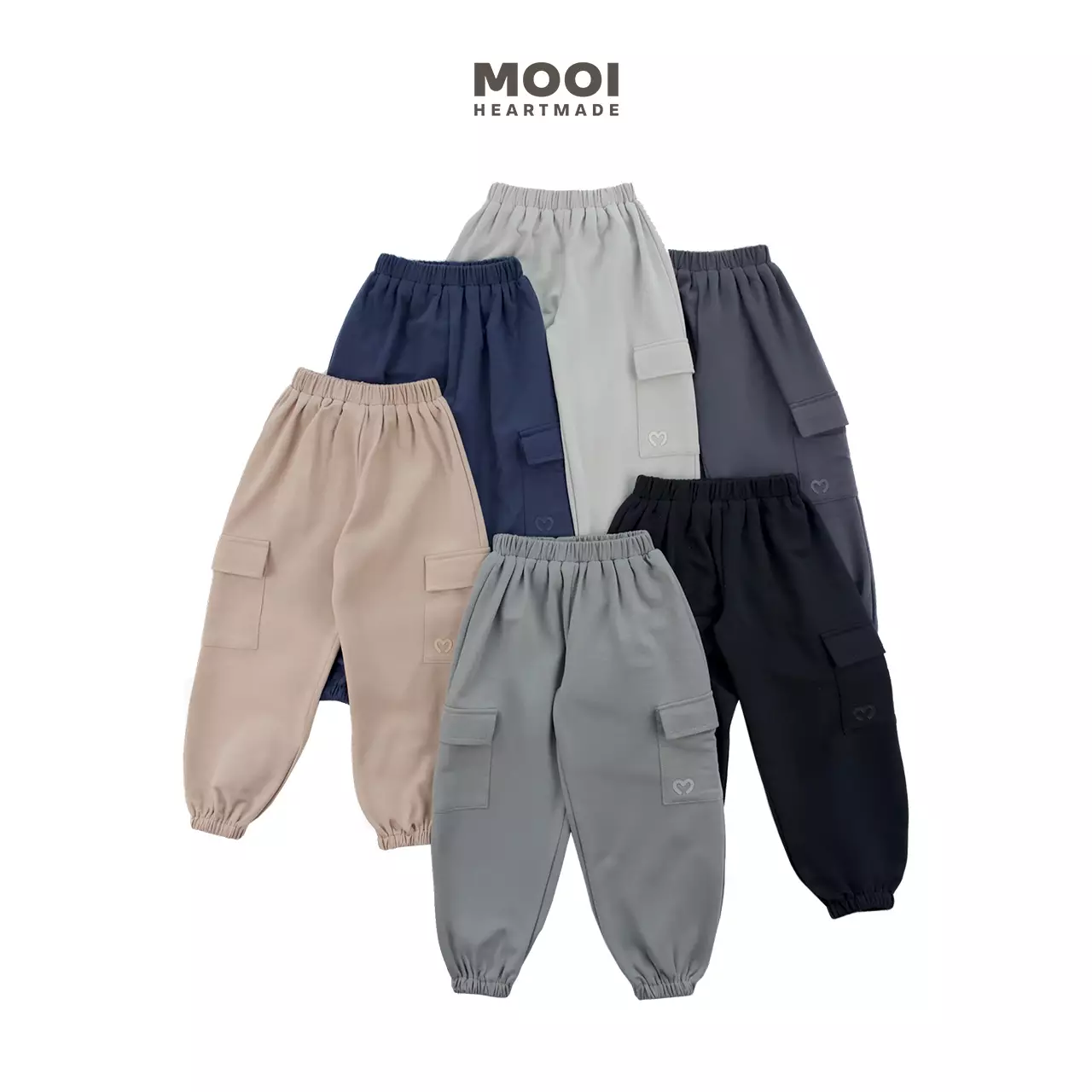 Mooi Celana Jogger Anak Comfy Jogger Cargo Pants Kids - Black