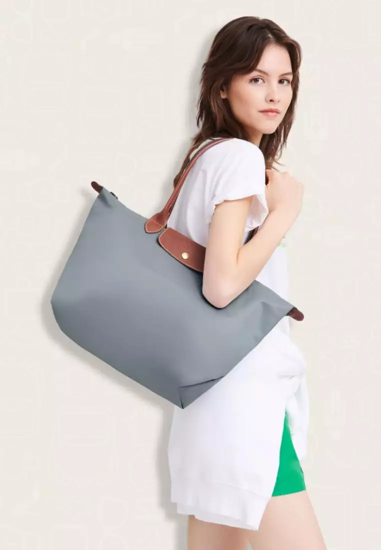 Longchamp Le Pliage Original Tote Bag L Steel