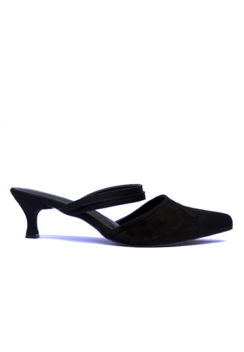 KASOOT black Kasoot Big Size Shoes Sling Back Heeled Pumps Black 3FBE2SHD9BE81CGS_1