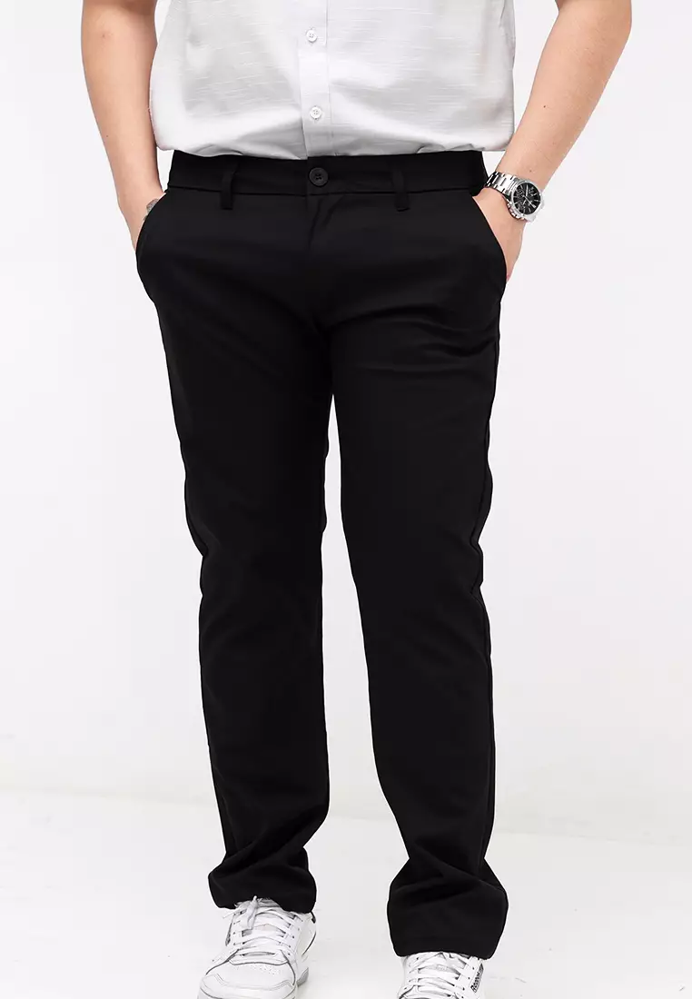 Black Trousers Wearing Slacks Casually Men's Dress Pants Trousers