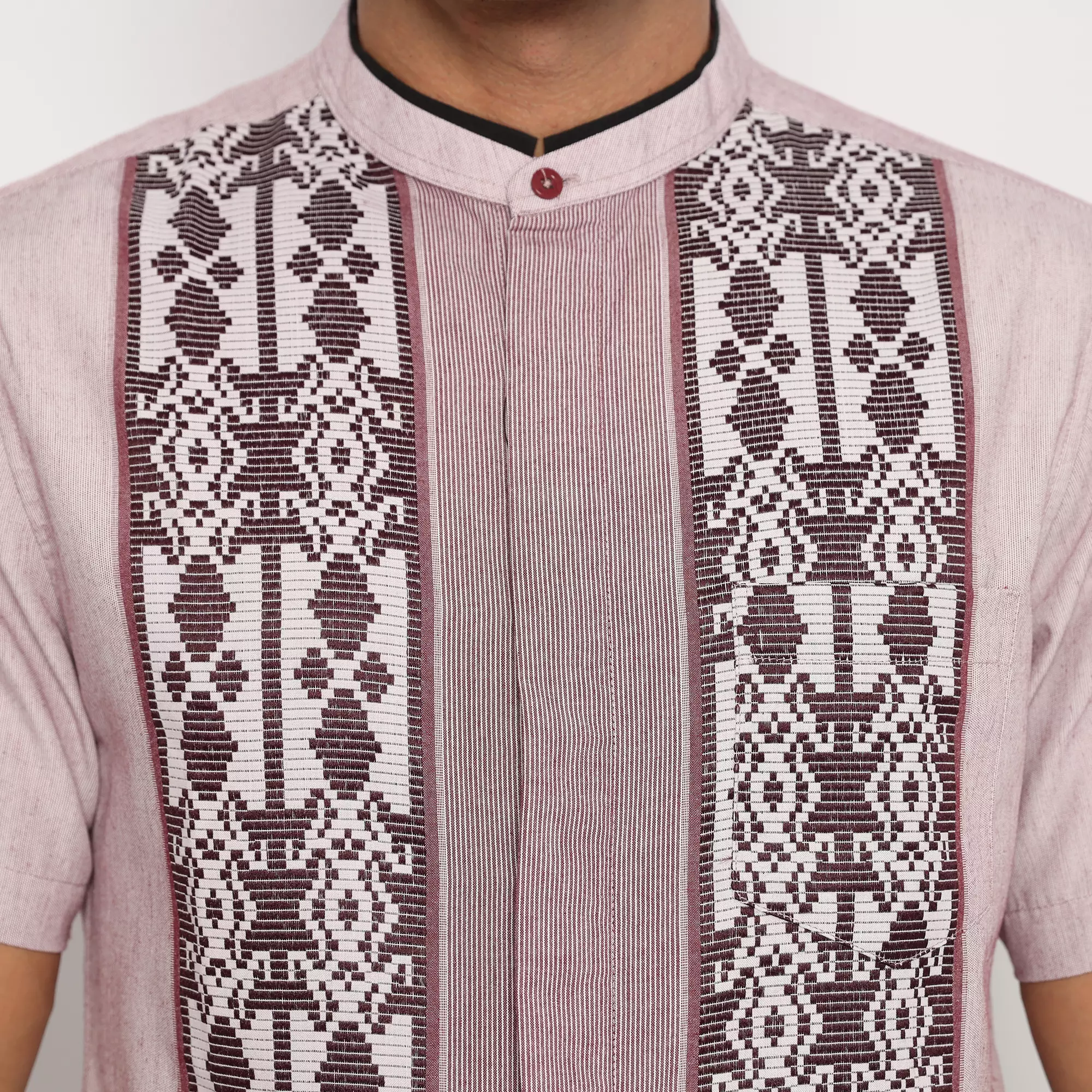 Platini Kemeja Koko Pria Lengan Pendek Katun Maroon 931172