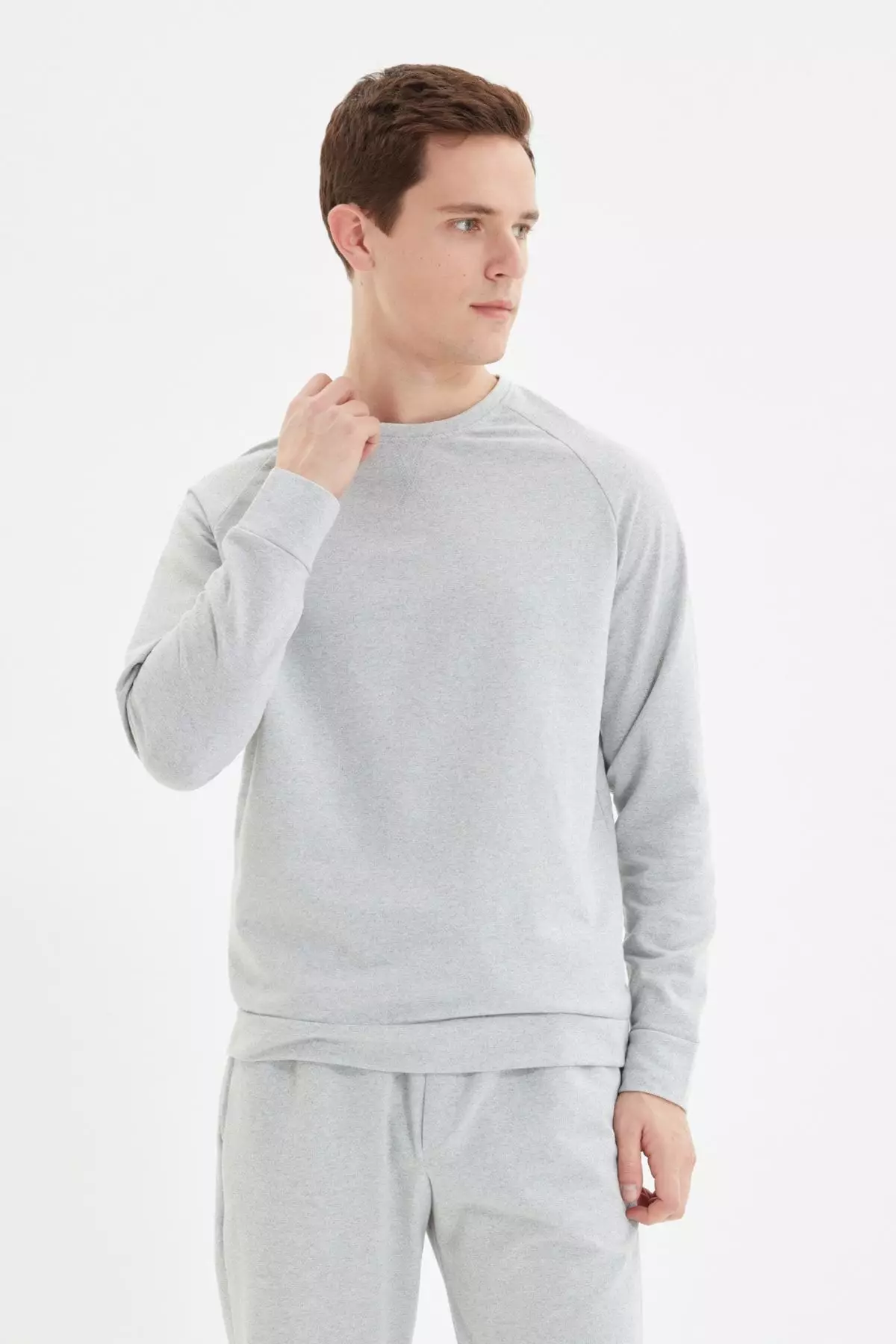 Gray Regular Fit Pajama Set TMNAW22PT0510