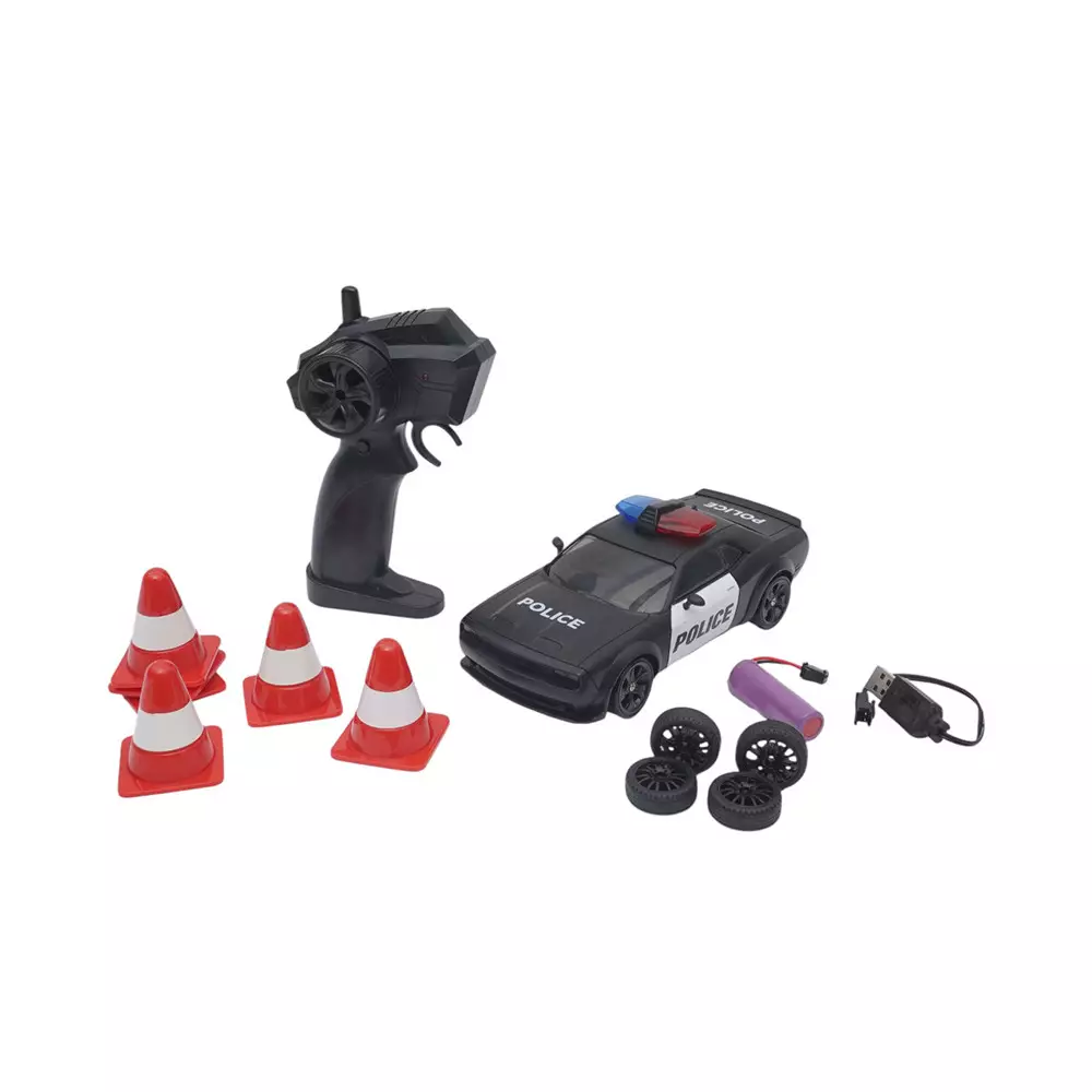 Top Gear SpeedX Police Drift Car Remote Control 1:24 - Hitam