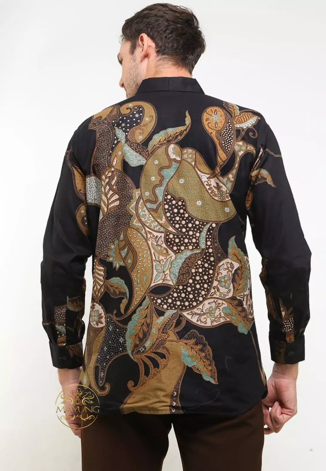 Laurendra Item Kemeja Batik Pria Premium Slimfit Modern Lengan Panjang