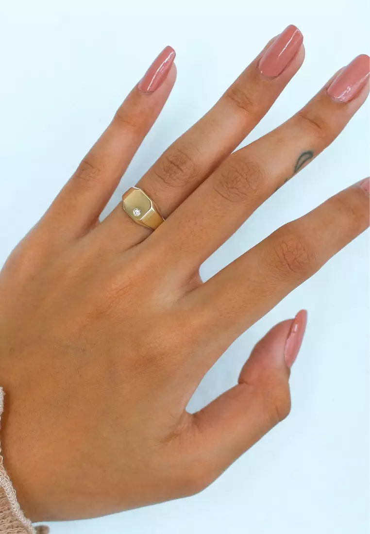 Square Signet Ring 18k Gold