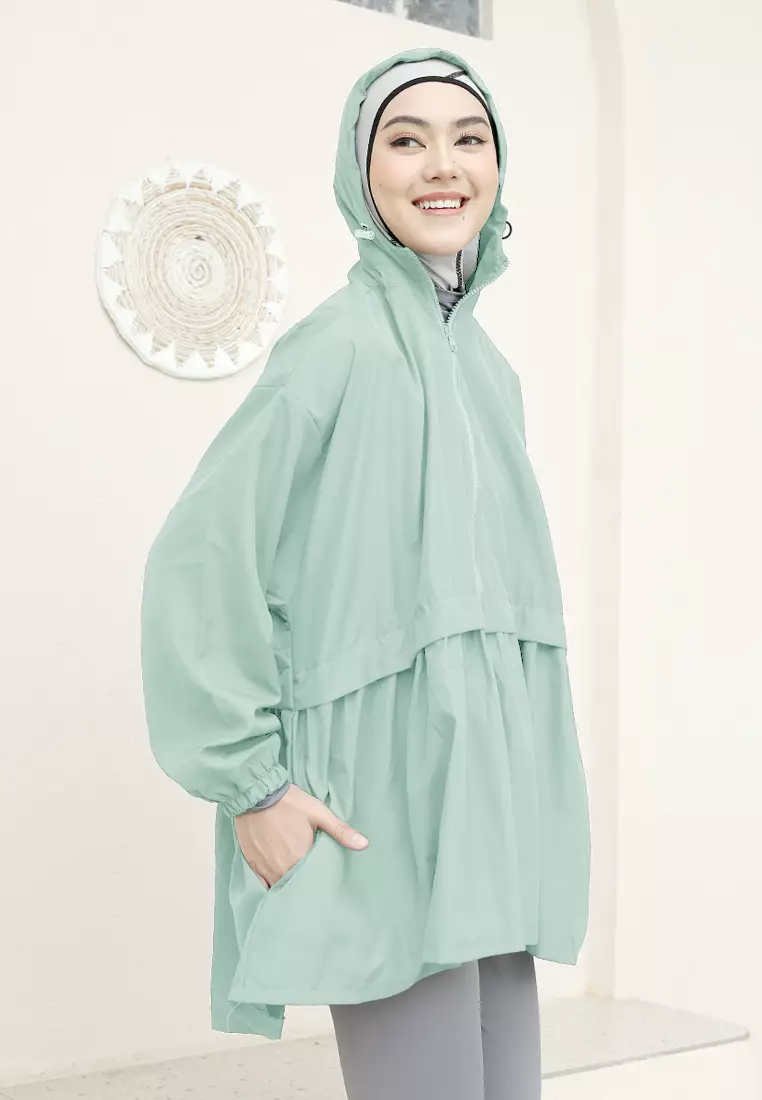 Zelena - Archie Sports Jacket | Jaket Olahraga Wanita Ruffle - Seafoam Green