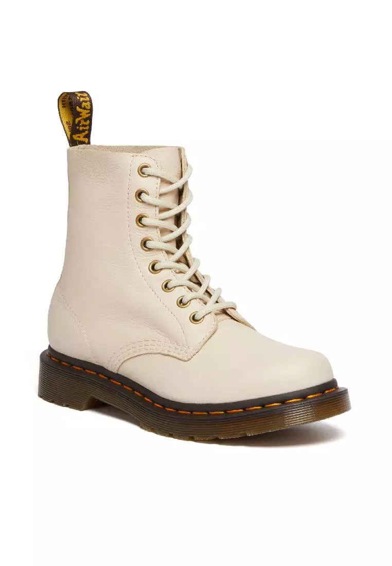 1460 WOMEN'S PASCAL GOLD EYELET LACE UP BOOTS