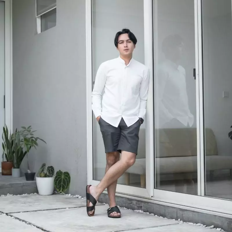 Cogen Sandal Pria Sendal Kulit Birken Vintage - Kastel Black