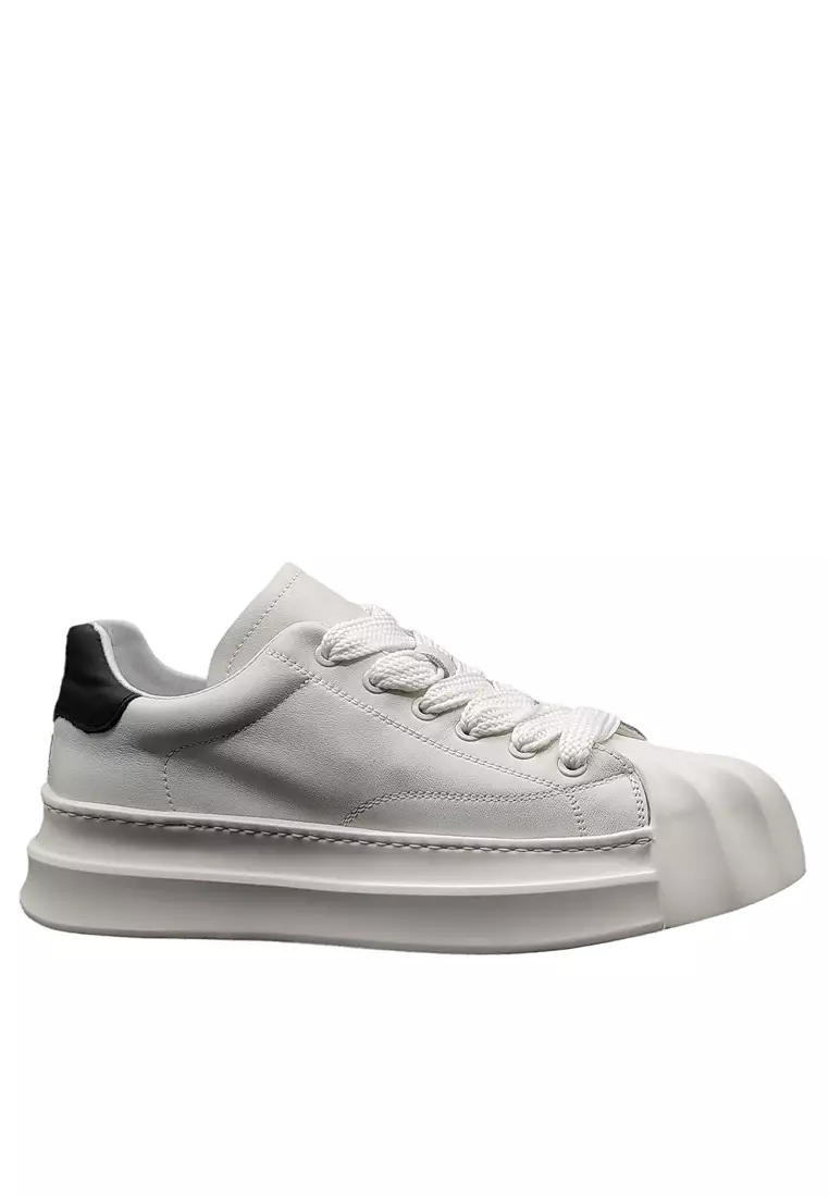 Discount on Twenty Eight Shoes  shoes - SKU: Shell Toe Grain Leather Sneakers ALG2308