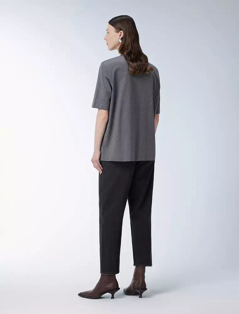 锥形九分铅笔裤