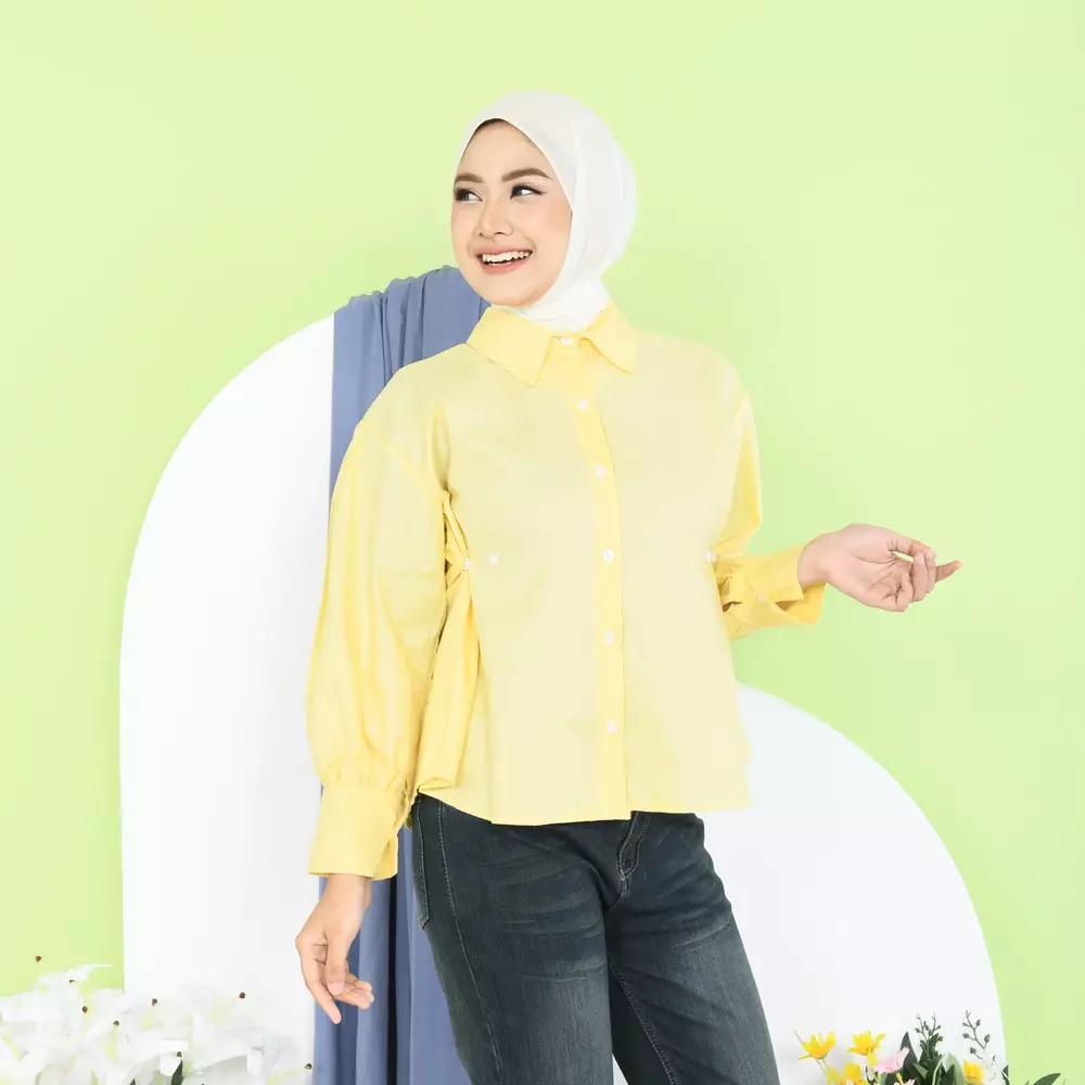 Dyandra Kemeja - Soft Yellow M19729 R42S1