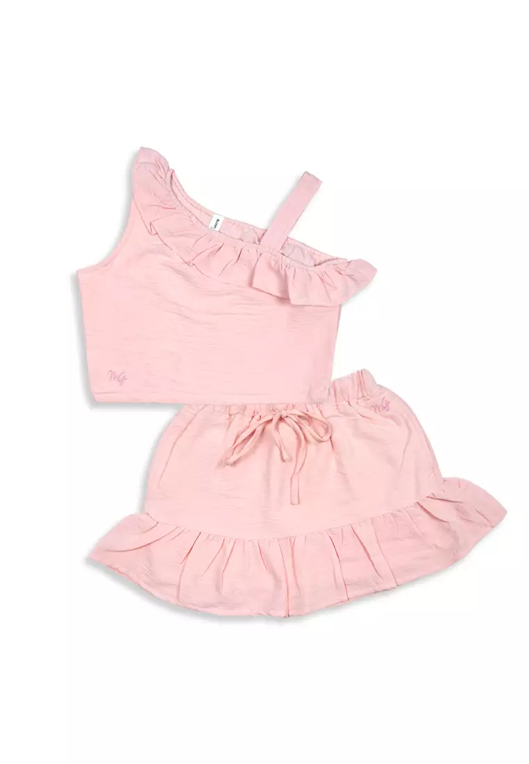 Girls Blouse with Skirt Set