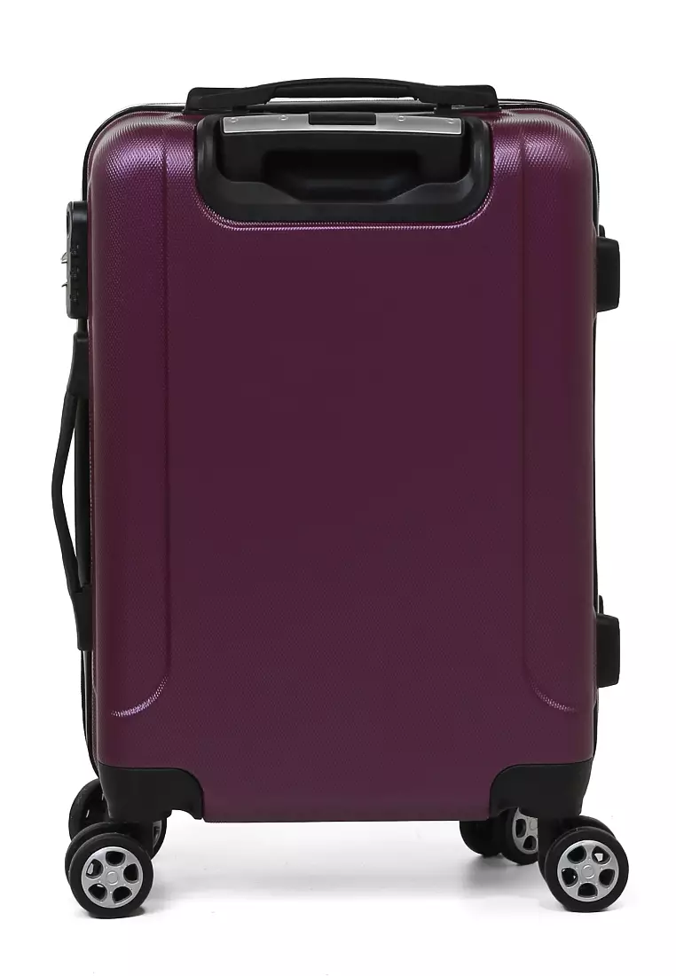 Carlton Tas Koper Hardcase Unisex Size 20Inch Suitcase Combination Lock Large Compartment Material ABS+PVC Coated ORIGINAL - Dark Purple