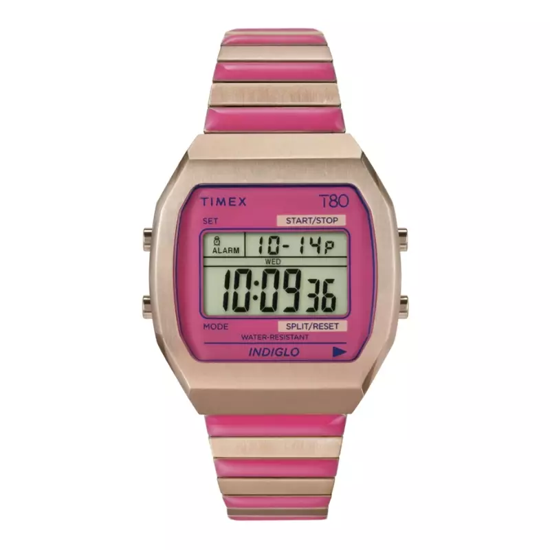 Jam Tangan Wanita Timex T80 Pink Dial TW2W41600V5 Original