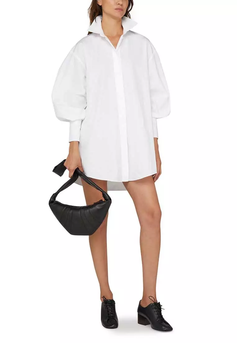 Small Croissant Bag Soft Nappa Leather Dark Chocolate BG0003LL095