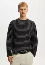 Washed Black/Vintage White Stripe