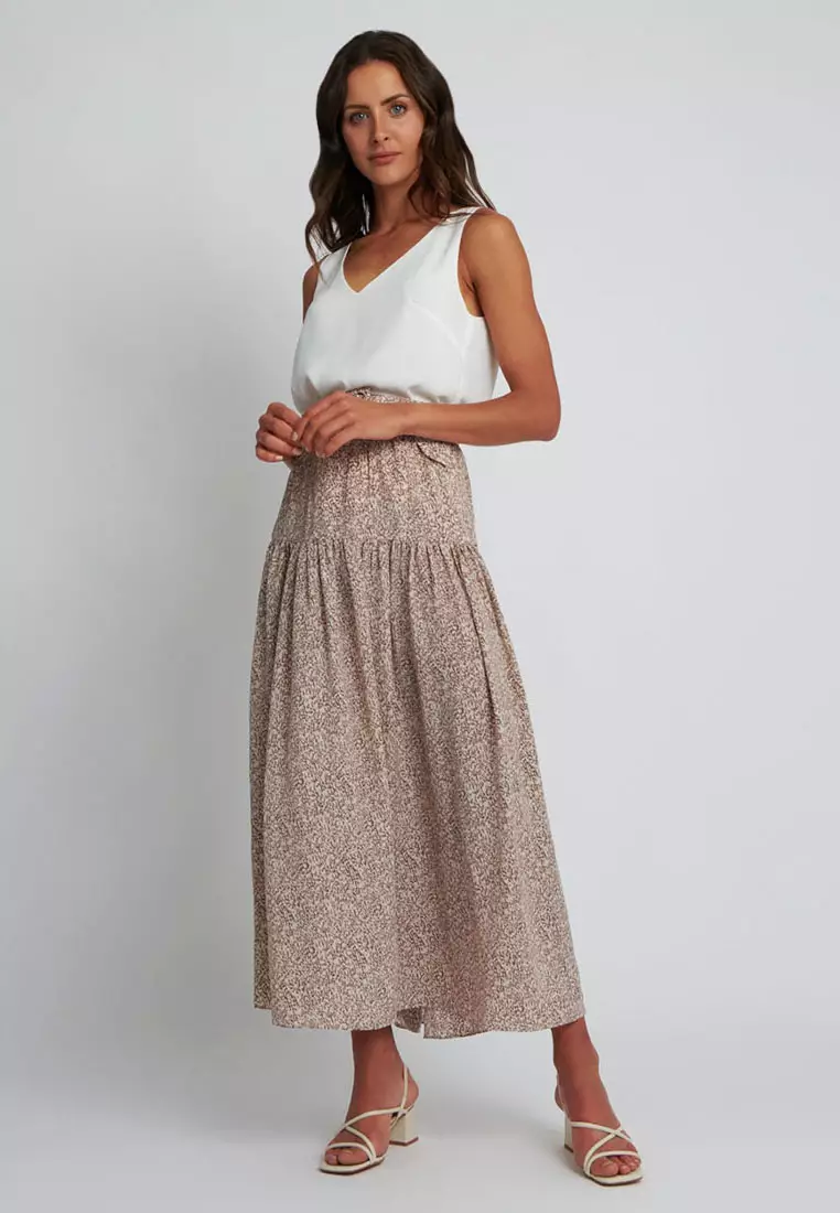 Buy FORCAST FORCAST Violeta Belted Maxi Skirt 2023 Online | ZALORA