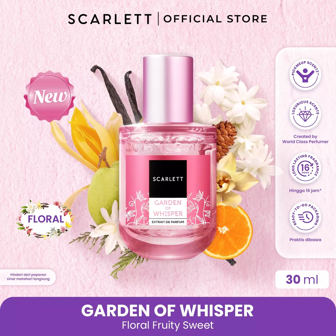 Scarlett Whitening Extrait De Parfum Bundling Garden of Whisper & Purple Kiss