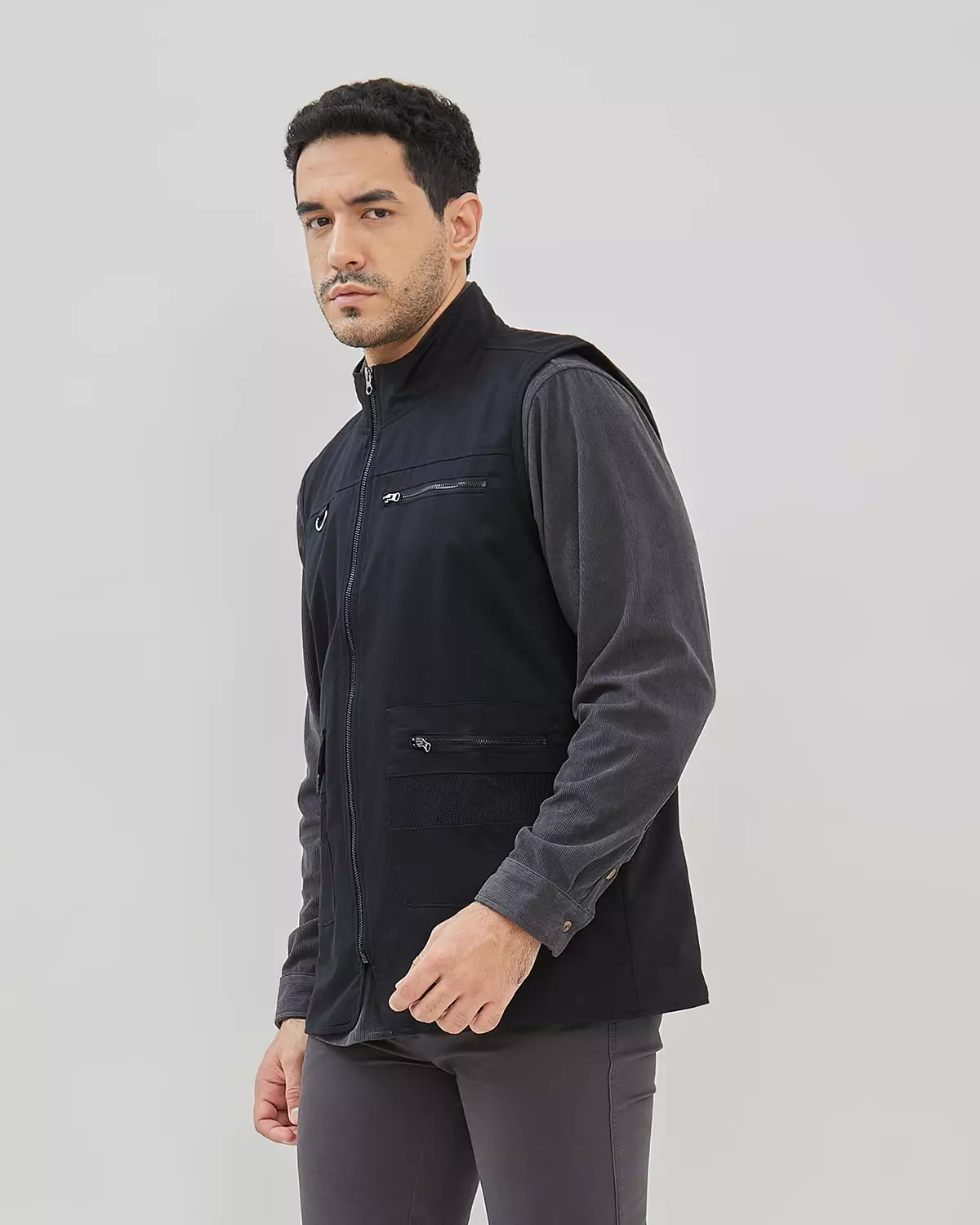 MEN'S BLACK CASUAL VEST