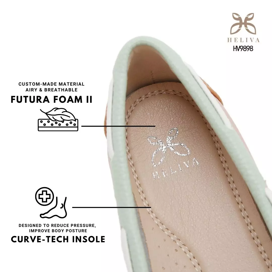 Heliva Miruna Colorblock Moccasin Loafers with Bow Accent HV9898