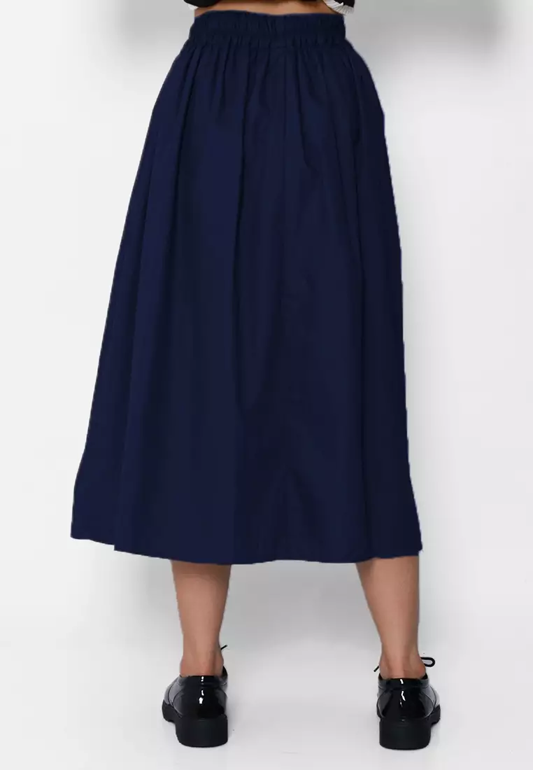 ALDA Poplin Midi Skirt