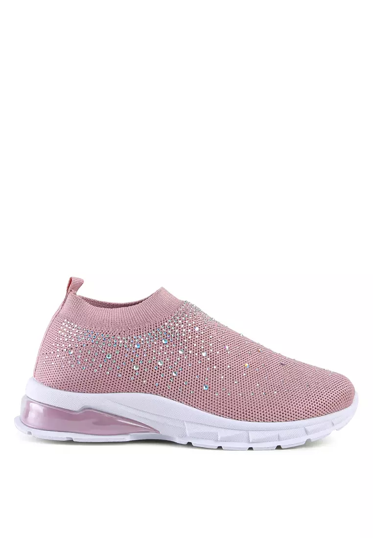 Discount on London Rag  shoes - SKU: Pink Slip-On Kids Active Shoes