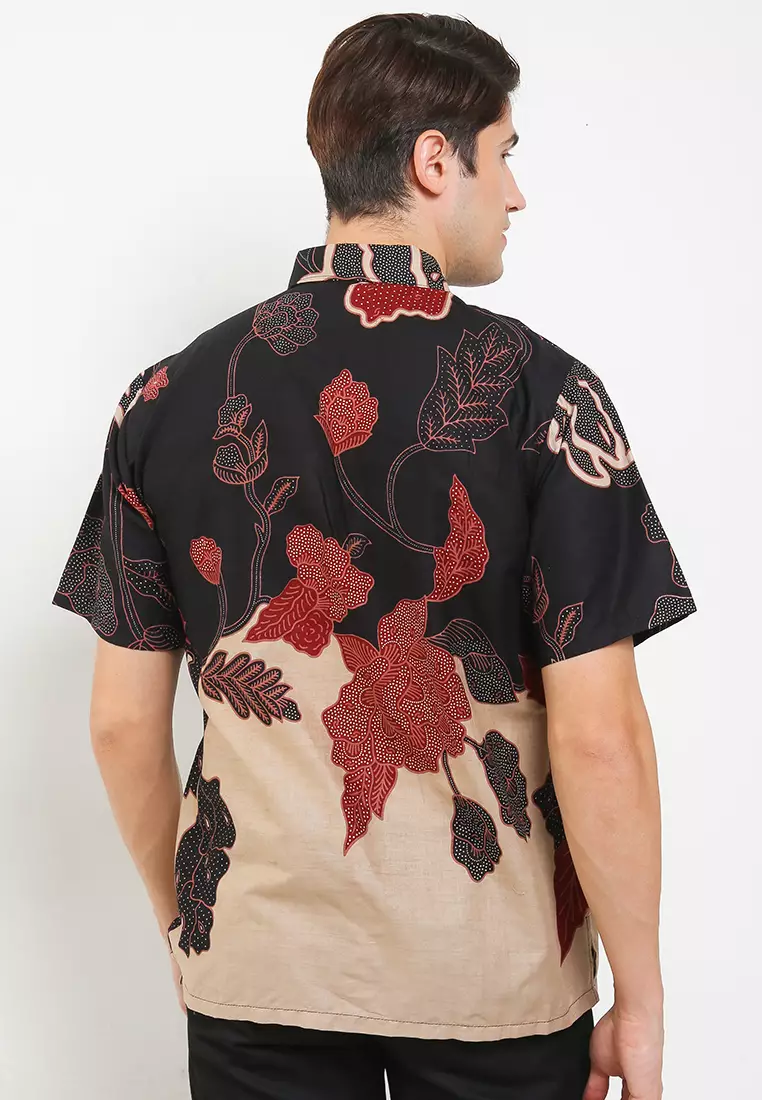 Pradipta Kemeja Batik Exclusive Premium Pria Casual Modern Lengan Pendek