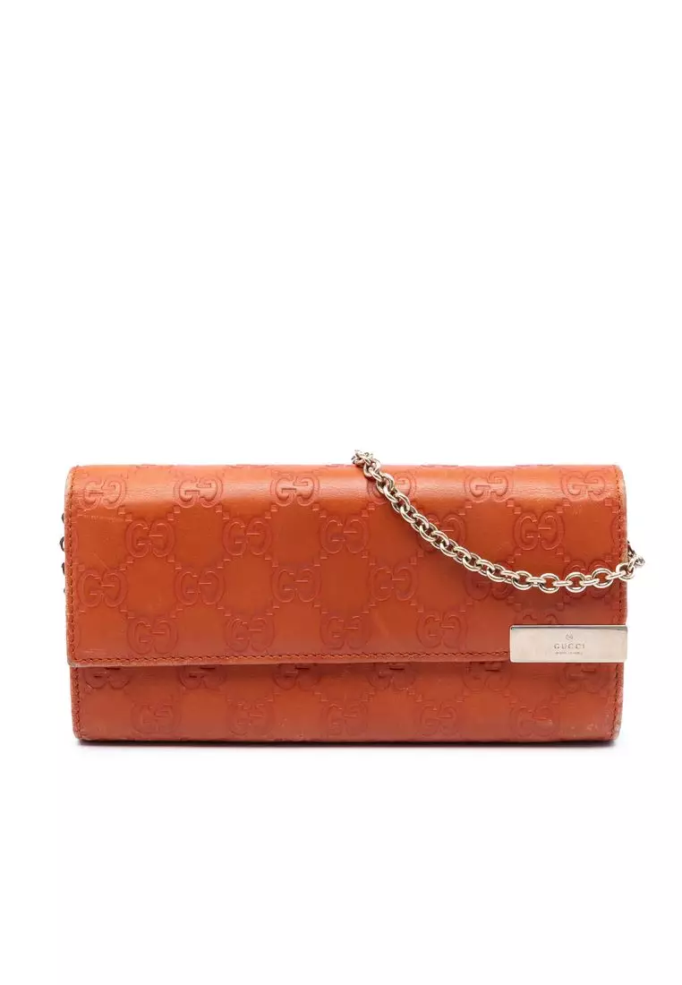 Pre-Loved Gucci Guccissima Dice Wallet On Chain