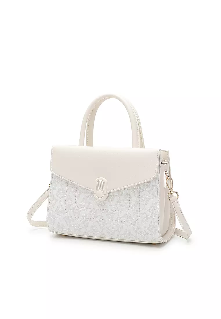Women's Top Handle Bag / Sling Bag / Crossbody Bag (Tas Selempang / Tas Tangan) - Putih