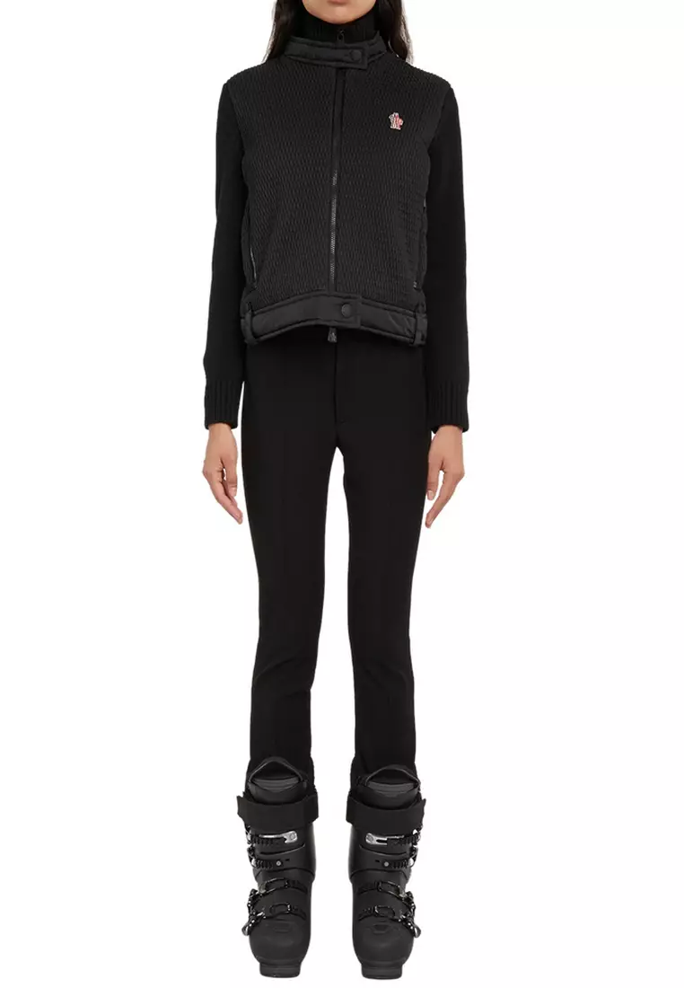 Wool Zip-Up Jacket in Black