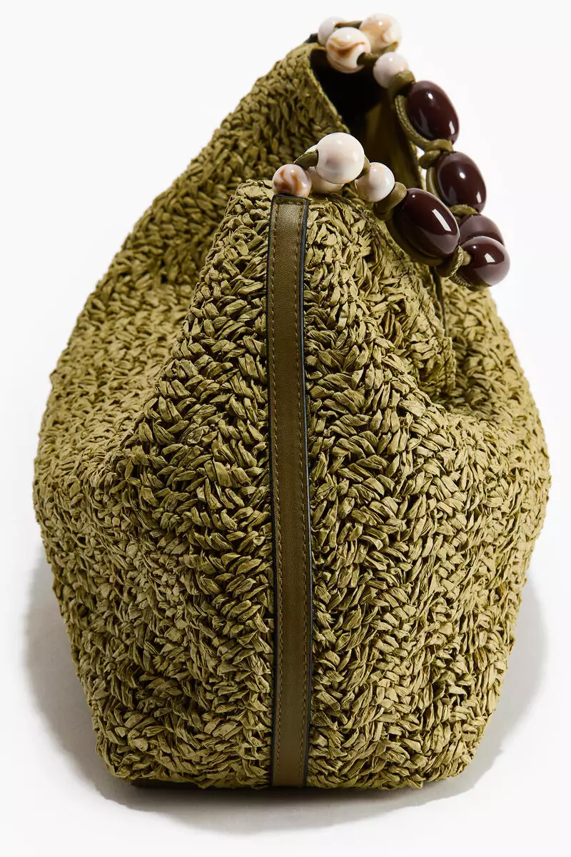 Straw shoulder bag