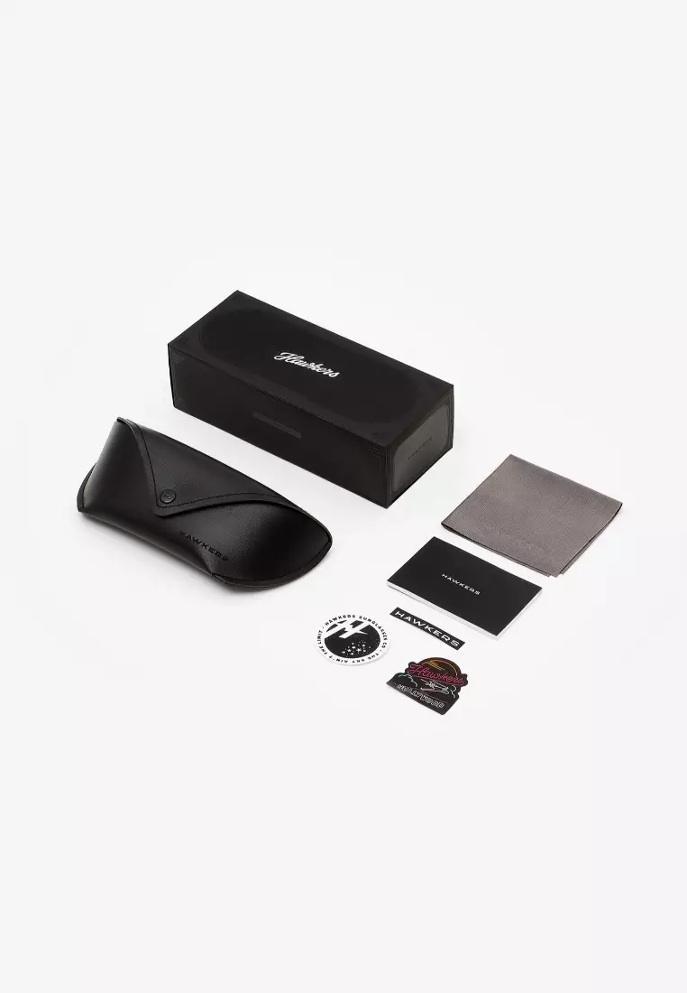 HAWKERS Gold Clear Blue LAX Sunglasses for Men and Women. UV400 Protection. Official Product Designed in Spain