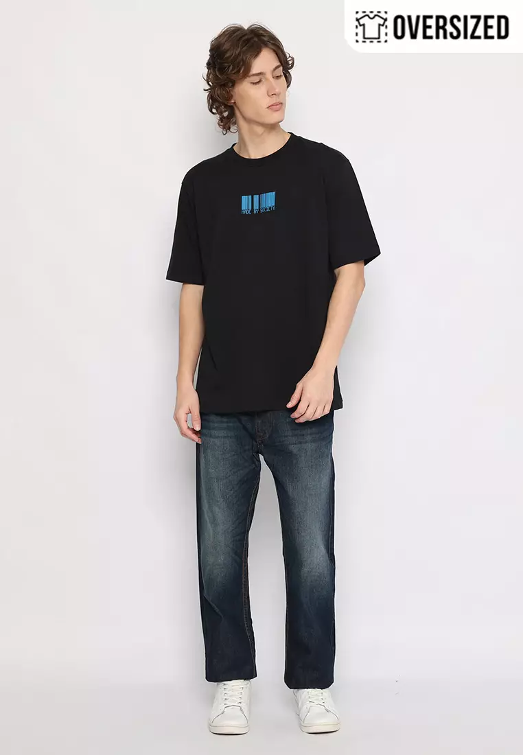 RBJ T-Shirt Cotton Combed Oversized Pria 2079250191