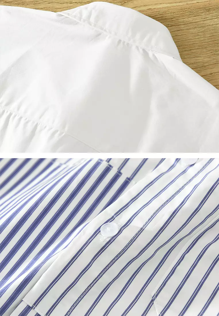 Abstract Pattern Printed Long-Sleeved Shirt WM6692