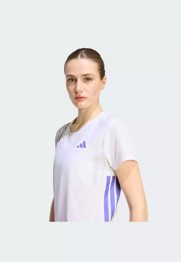 Running Adizero Running Tee Women White KT4831