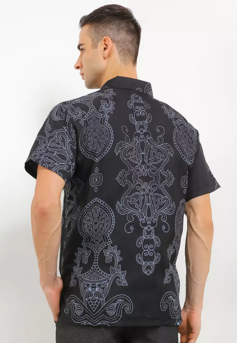 Abinawa Kemeja Batik Exclusive Premium Pria Casual Modern Lengan Pendek