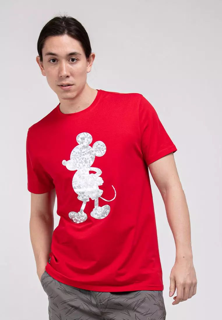 Forest x Disney 100 Year of Wonder Mickey Round Neck Tee Men Family Tee | FW20061-51Red