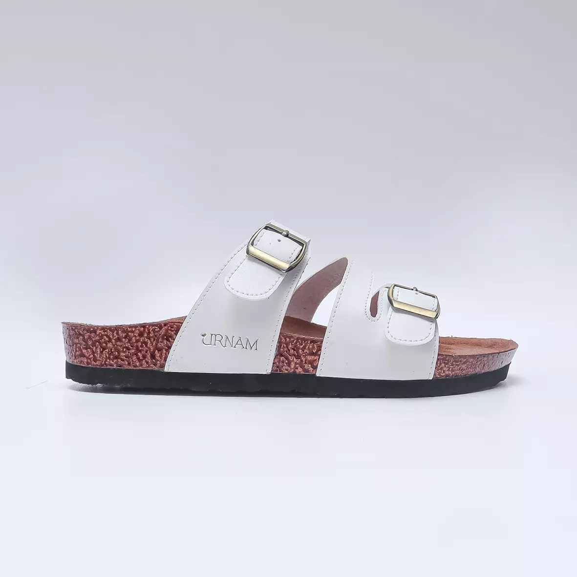 Urnam Sandal Wanita Marhadi Slide Strap Nyaman Kasual Sunday Series - White